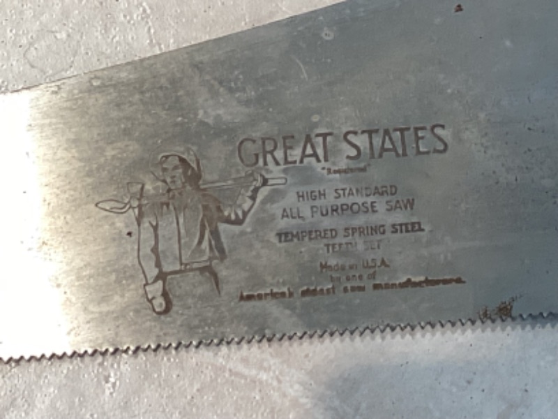 Photo 3 of ANTIQUE GREAT STATES SAW