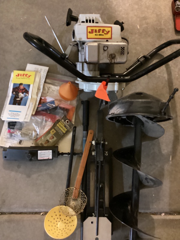 Photo 4 of JIFFY GAS POWERED ICE DRILL WITH ACCESSORIES
