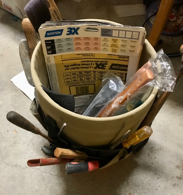 Photo 1 of ASSORTED TOOLS - SOME VINTAGE IN HANDYMAN ORGANIZER BUCKET