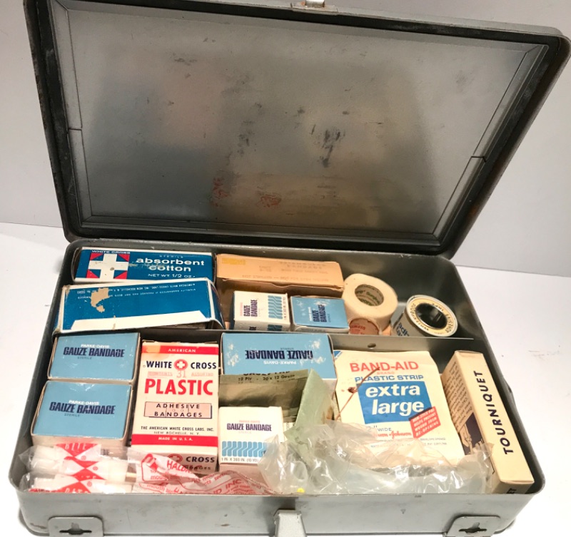 Photo 2 of VINTAGE FIRST AID KIT WITH CONTENTS