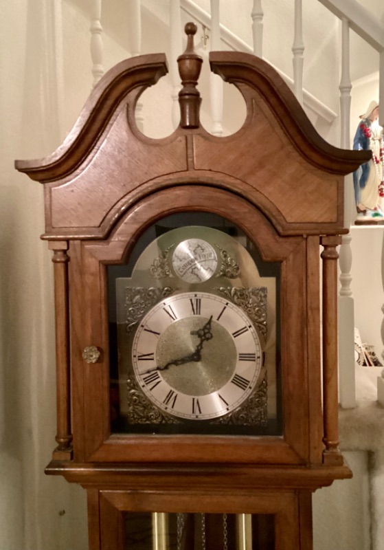 Photo 2 of MAHOGANY GERMAN GRANDFATHER CLOCK