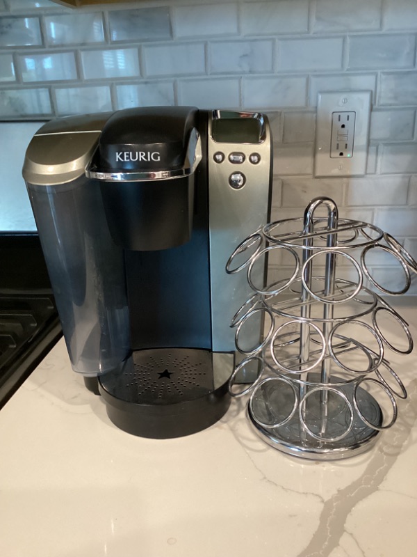 Photo 1 of KEURIG COFFED MAKER WITH COFFE POD TREE HOLDER