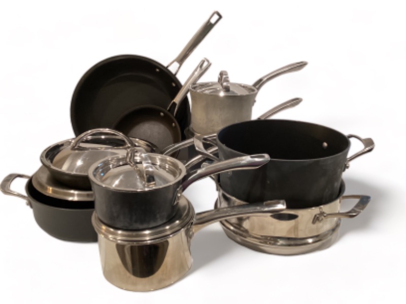 Photo 1 of KIRKLAND COOKING SET 5 POTS & 4 FRY PANS ALL WITH LIDS