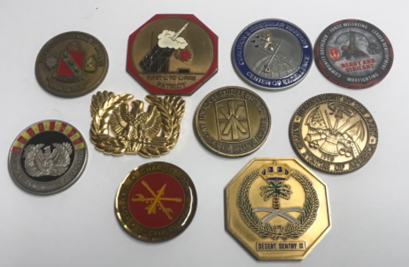 Photo 1 of MILITARY CHALLENGE COINS/ TOKENS- MORE OF THIS COLLECTION IN AUCTION 