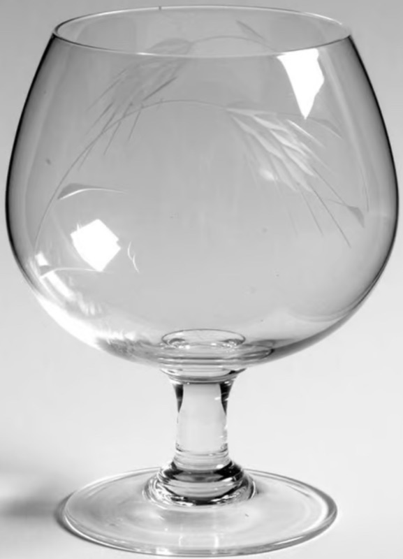 Photo 2 of VINTAGE ETCHED GLASS HAND BLOWN BRANDY GLASSES SET OF 12 - MORE OF THIS COLLECTION IN AUCTION