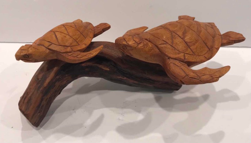 Photo 4 of HANDCRAFTED WOODEN TURTLE SCULPTURE