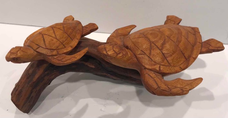 Photo 3 of HANDCRAFTED WOODEN TURTLE SCULPTURE