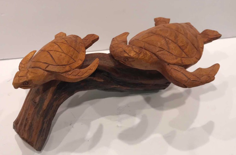 Photo 1 of HANDCRAFTED WOODEN TURTLE SCULPTURE