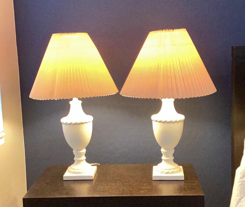 Photo 2 of ASHLEY FURNITURE WHITE ACCENT LAMPS H- 26” 