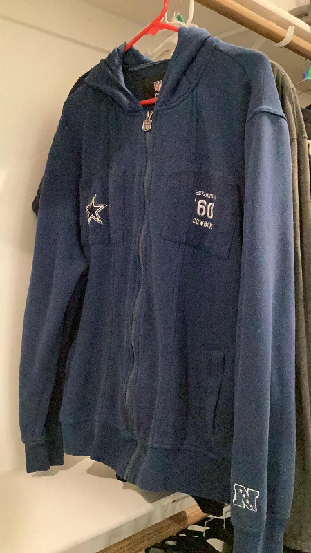 Photo 4 of DALLAS COWBOYS JACKET AND GOLDEN KNIGHTS LONG SLEEVE/SHORT SLEEVE AND A DALLAS COWBOYS SHIRT SIZES RANGE FROM XL TO L