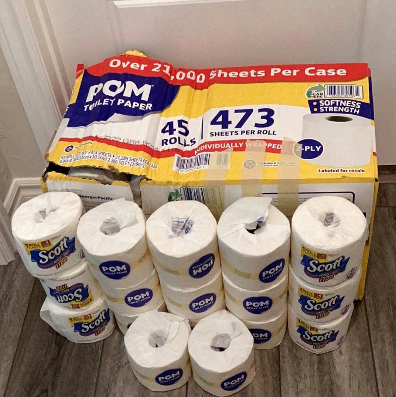 Photo 1 of 56 ROLLS OF POM & SCOTT TOILET PAPER 