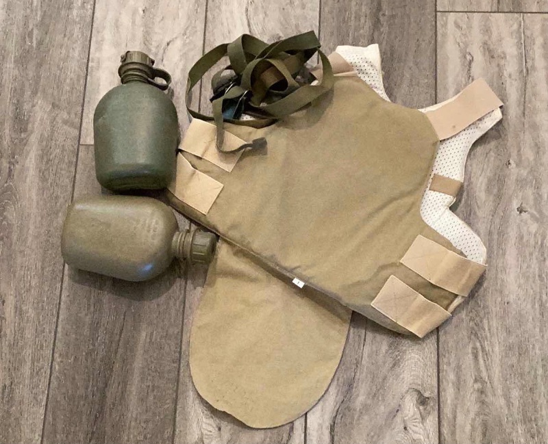 Photo 3 of ABA AMERICAN BODY ARMOR VEST. WITH TWO CANTEENS.