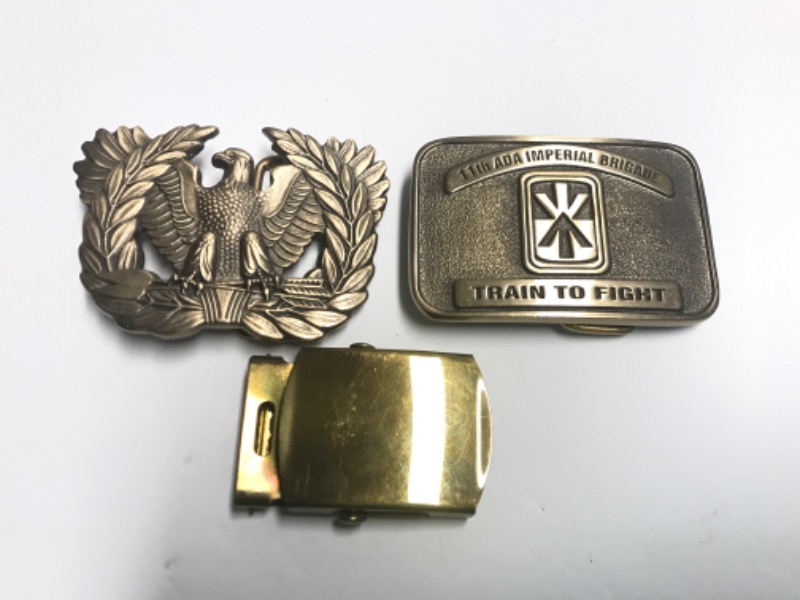 Photo 1 of MILITARY BELT BUCKLES 