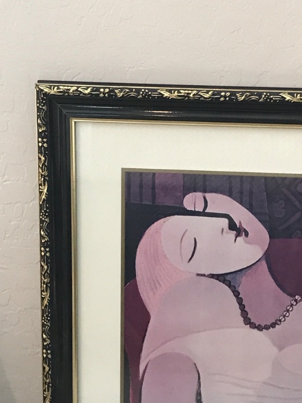 Photo 2 of PICASSO FRAMED PRINT  “THE DREAM “ 24x36 