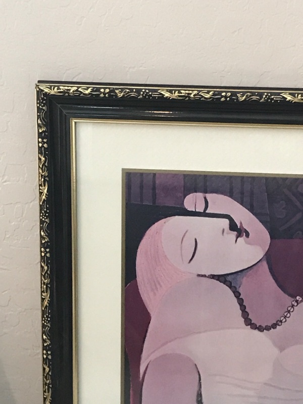 Photo 1 of PICASSO FRAMED PRINT  “THE DREAM “ 24x36 