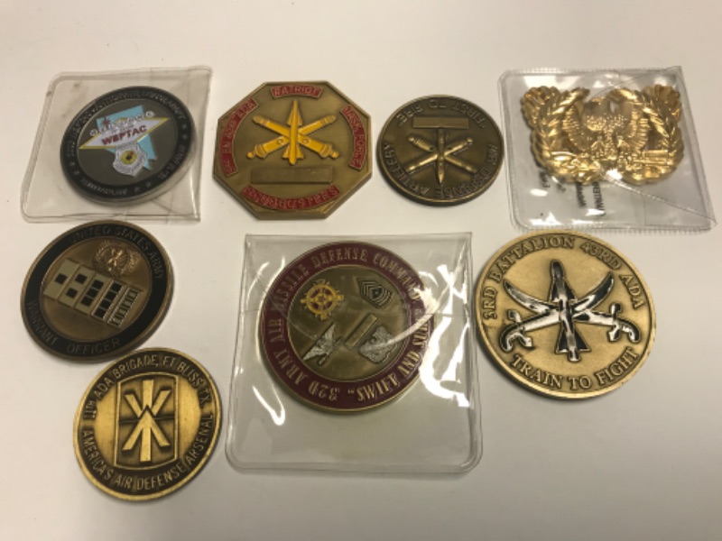 Photo 1 of MILITARY CHALLENGE COINS/ TOKENS 