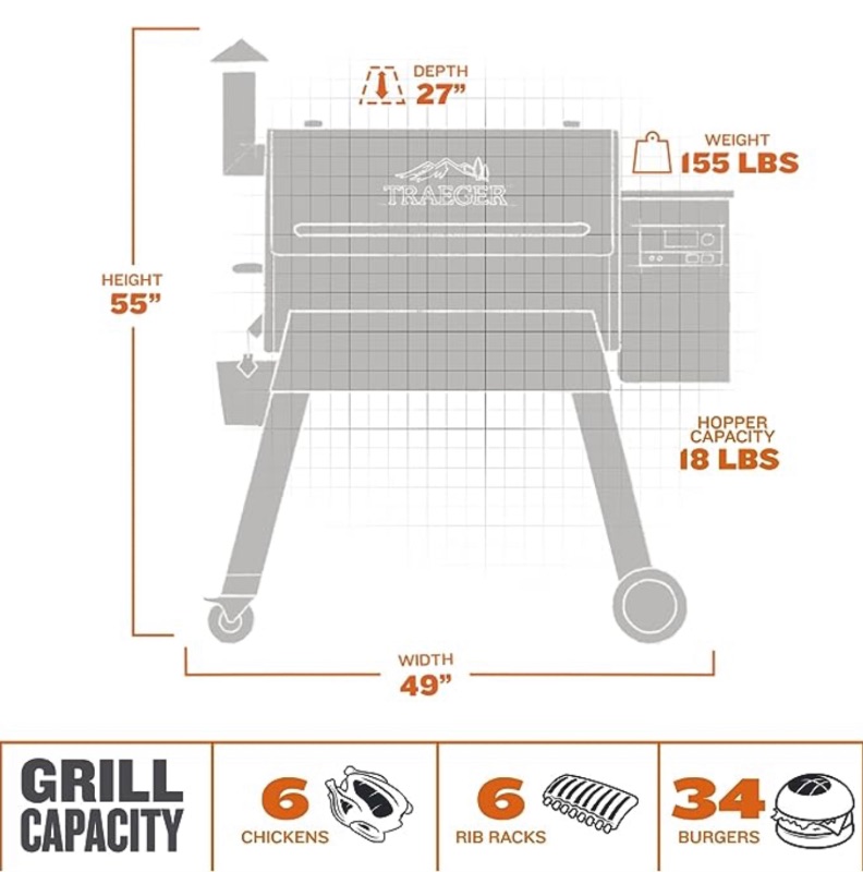 Photo 4 of TRAEGER GRILLS PRO SERIES 780 WOOD PELLET GRILL AND SMOKER WITH WIFI SMART HOME TECHNOLOGY,