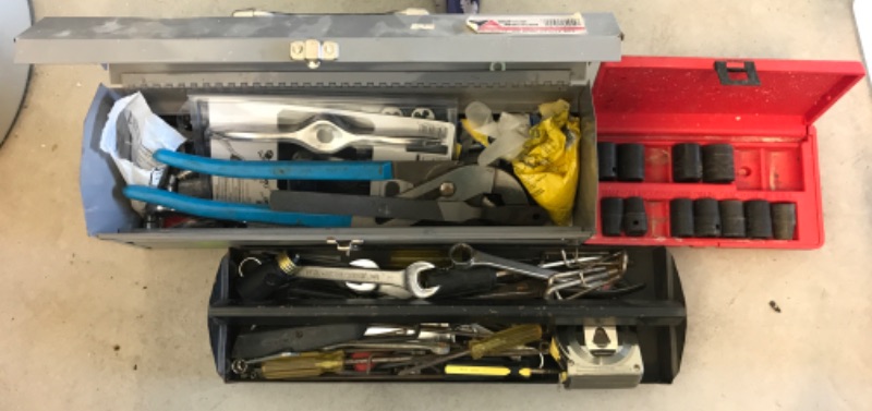Photo 1 of TOOL BOX FULL OF TOOLS & MORE