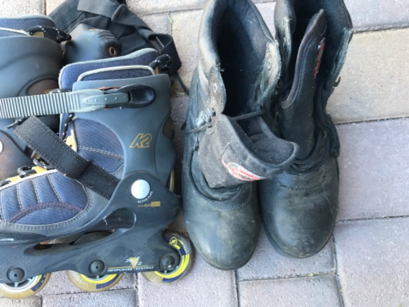 Photo 2 of ROLLER BLADES & WORK BOOTS MENS SIZE 9