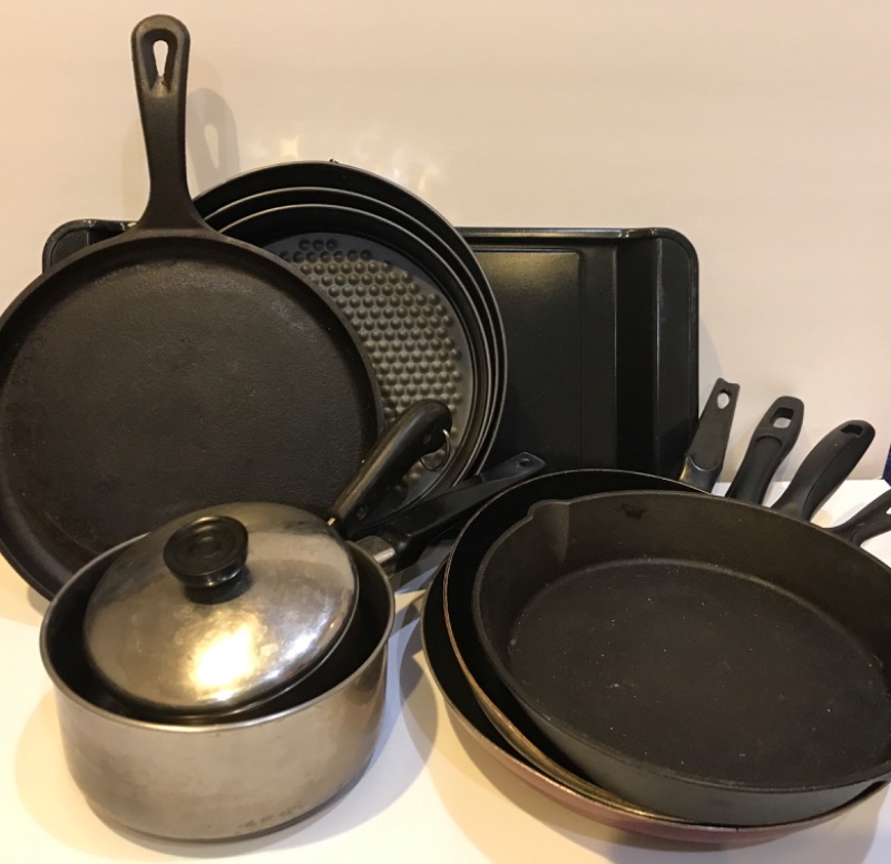 Photo 1 of CAST IRON SKILLET, POTS &PANS