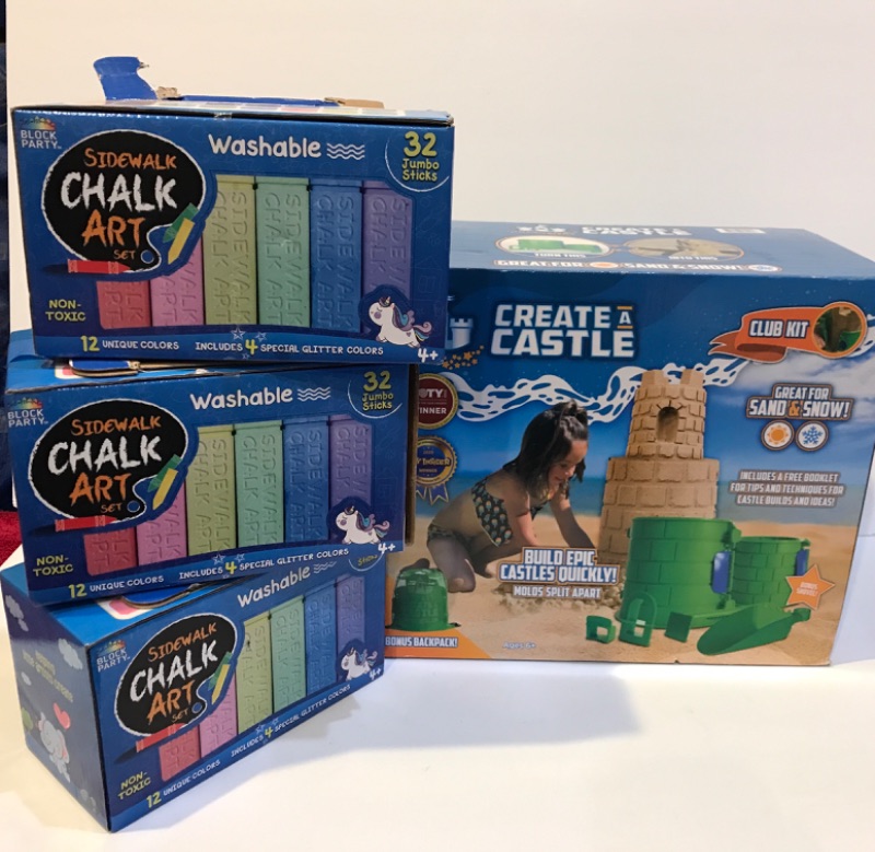 Photo 1 of NIB BLOCK PARTY SIDEWALK CHALK ART SETS AND CREATE A CASTLE