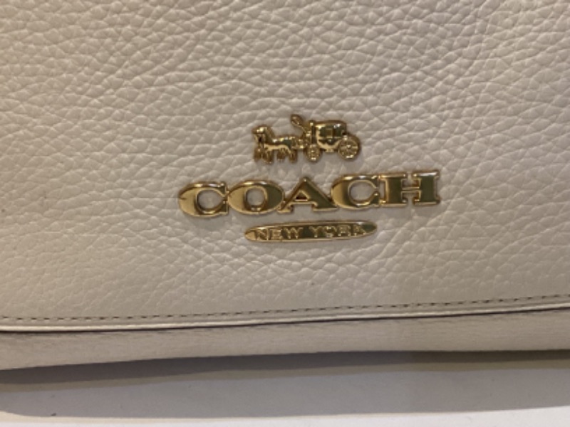 Photo 1 of COACH 2WAY WHITE SHOULDER BAG/TOTE BAG WITH PYTHON LEATHER STRAPS