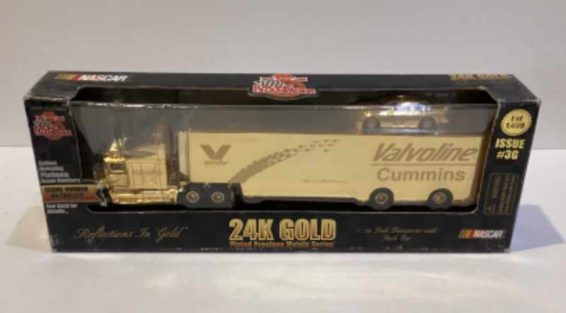 Photo 1 of NASCAR 24k GOLD 10 YEARS RACING CHAMPIONS DIE CAST SEMI TRUCK