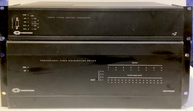 Photo 1 of CRESTRON AUDIO VIDEO CONTROL PROCESSOR AND PROFESSIONAL VIDEO DISTRIBUTION SWITCH