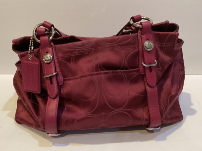 Photo 2 of AUTHENTIC COACH DARK WINE HANDBAG-LIKE NEW