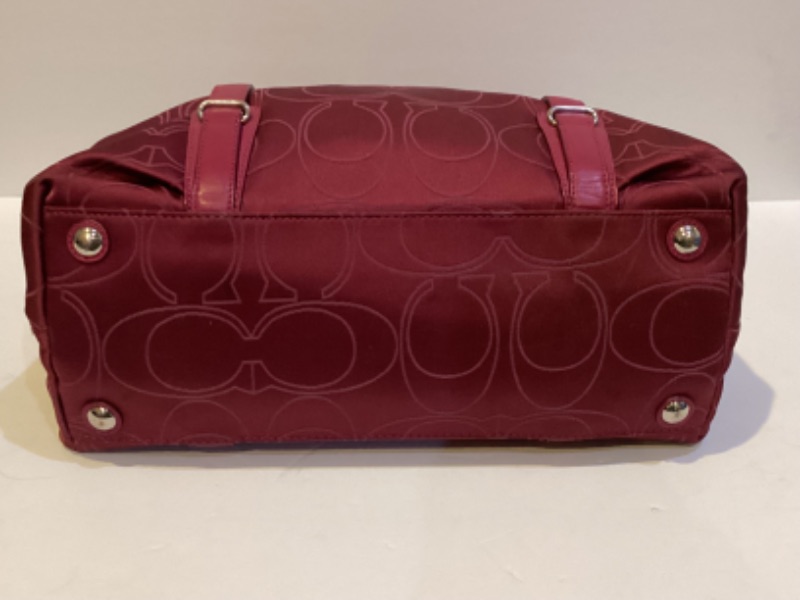 Photo 5 of AUTHENTIC COACH DARK WINE HANDBAG-LIKE NEW