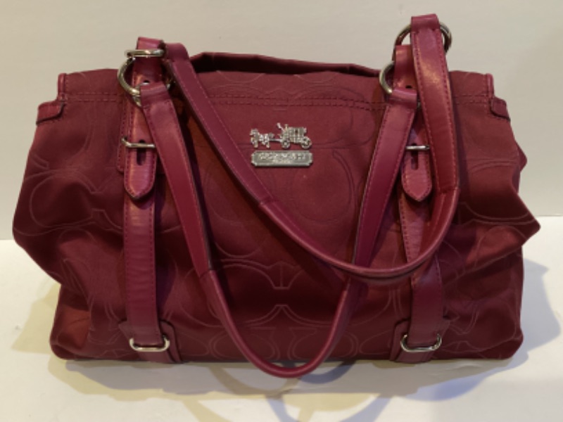 Photo 1 of AUTHENTIC COACH DARK WINE HANDBAG-LIKE NEW