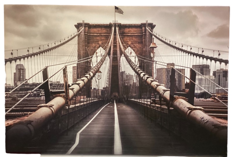 Photo 1 of PRINT ON CANVAS OF BROOKLYN BRIDGE SIZE 36”x 24”