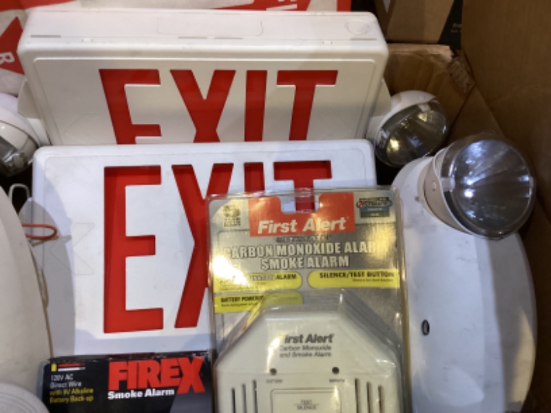 Photo 2 of COLLECTION OF EMERGENCY EXIT SIGNS AND SECURITY LIGHTS