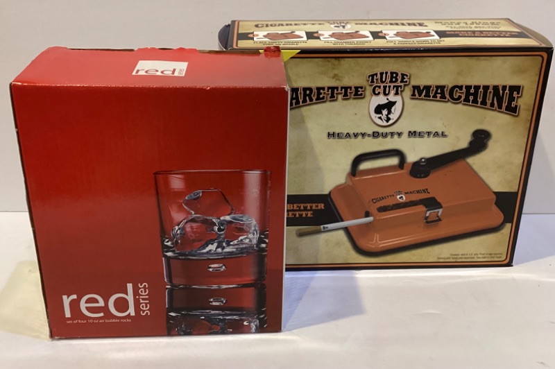 Photo 1 of RED SERIES ROCK GLASSES & CIGARETTE TUBE CUT MACHINE NIB