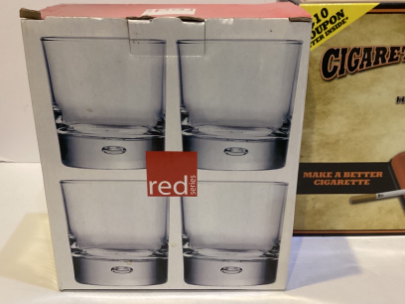 Photo 3 of RED SERIES ROCK GLASSES & CIGARETTE TUBE CUT MACHINE NIB