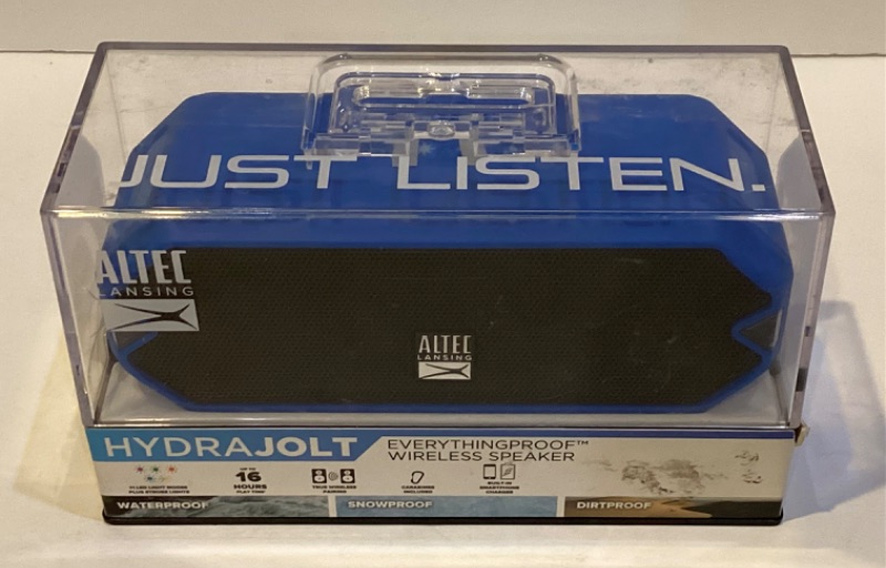 Photo 1 of ALTEC LANSING HYDRA JOLT BLUE WIRELESS SPEAKER