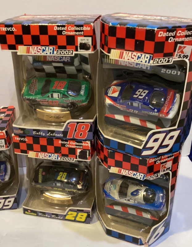 Photo 2 of TREVCO NASCAR 2002 DATED COLLECTABLE ORNAMENTS NIB