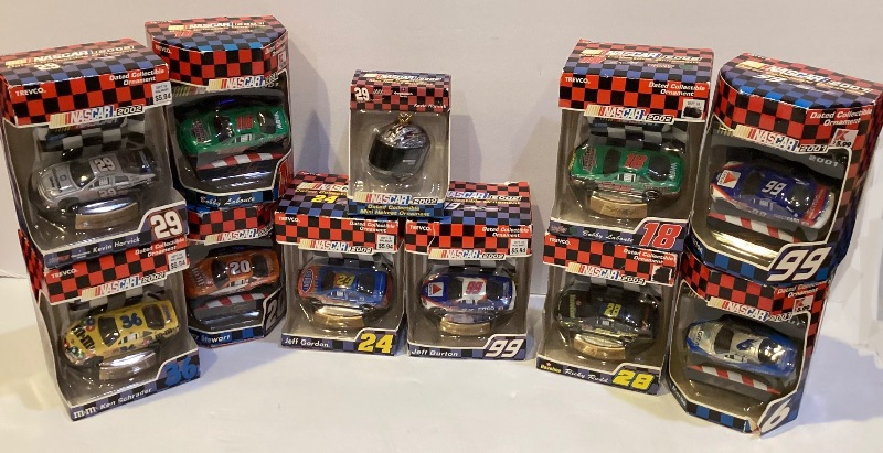 Photo 1 of TREVCO NASCAR 2002 DATED COLLECTABLE ORNAMENTS NIB