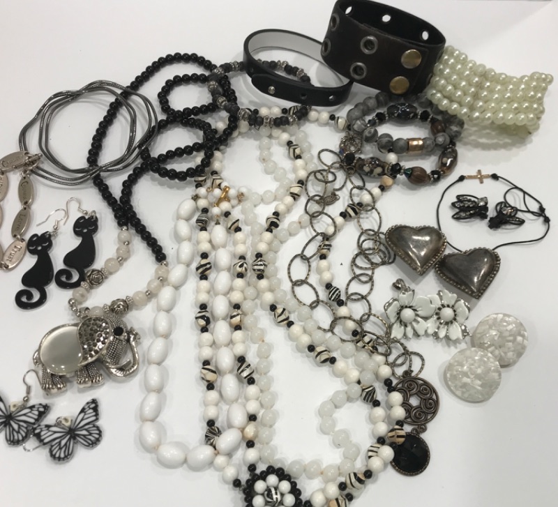 Photo 1 of COSTUME JEWELRY BLACK AND WHITE COLORS