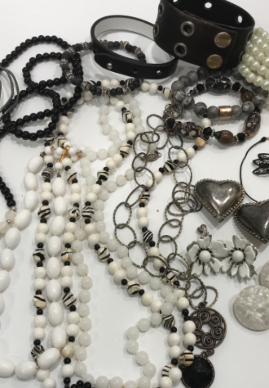 Photo 3 of COSTUME JEWELRY BLACK AND WHITE COLORS