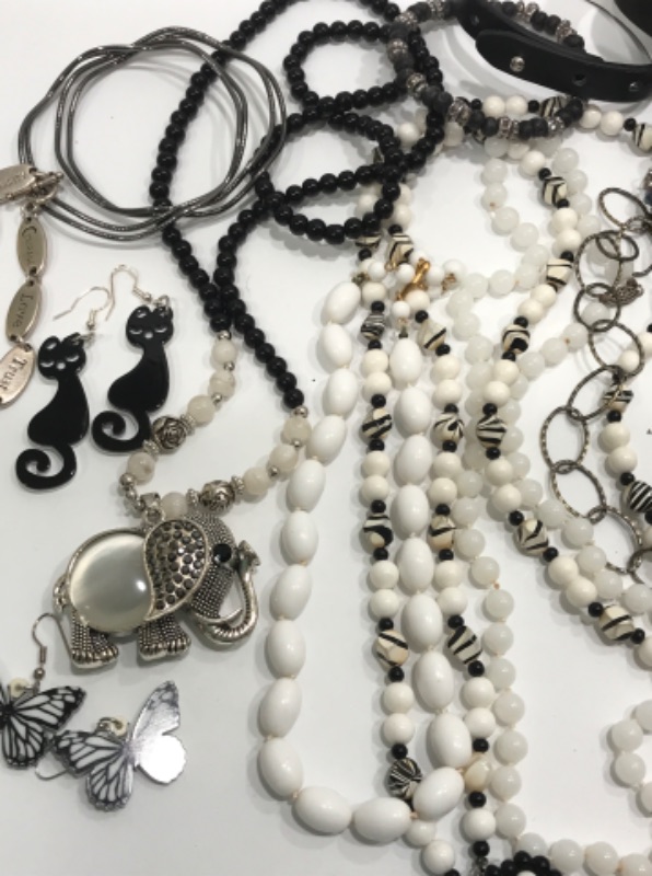 Photo 2 of COSTUME JEWELRY BLACK AND WHITE COLORS