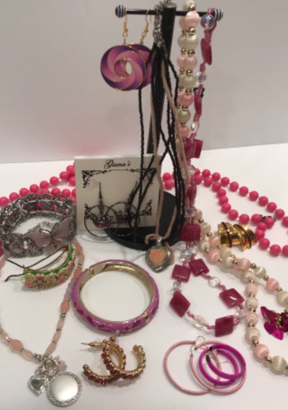 Photo 1 of COSTUME JEWELRY FOR ALL AGES / MOSTLY PINK