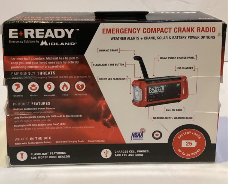 Photo 4 of E READY EMERGENCY COMPACT CRANK RADIO / PONCHO AND MORE