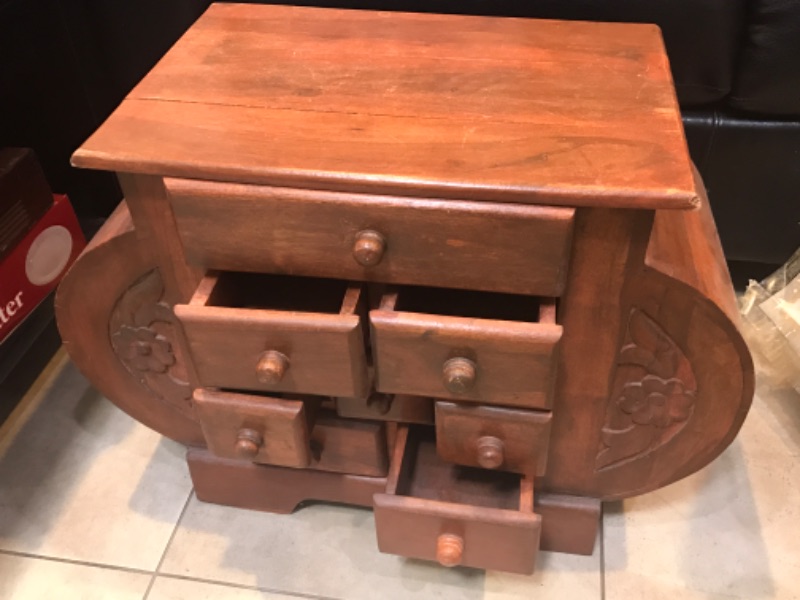 Photo 2 of VINTAGE CARVED 8 DRAWER CABINET