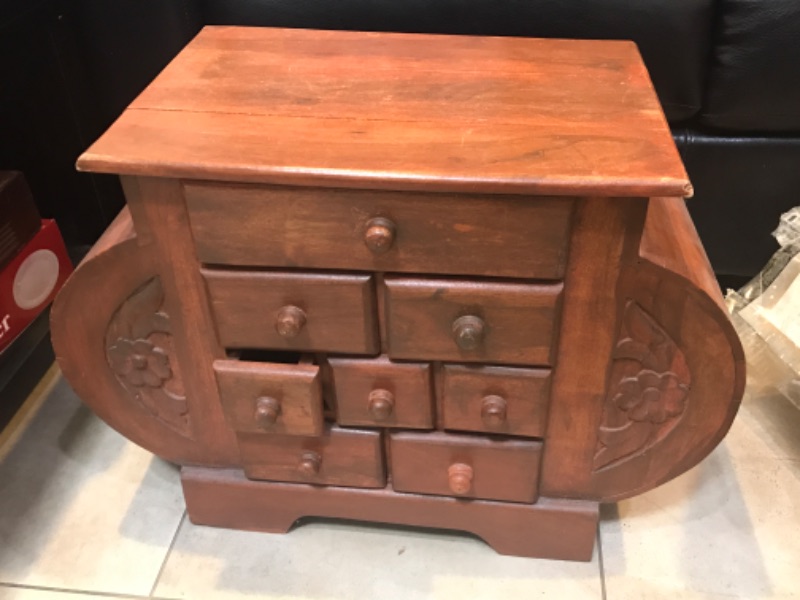 Photo 1 of VINTAGE CARVED 8 DRAWER CABINET