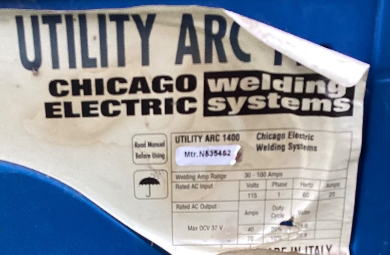 Photo 2 of CHICAGO ELECTRIC UTILITY ARC WELDING SYSTEMS