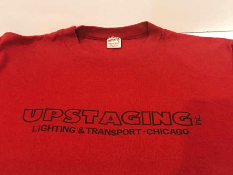 Photo 3 of LIMITED- DAVID GILMOUR ABOUT FACE TOUR 1984 - UPSTAGING INC CREW ONLY SHIRT SIZE XL