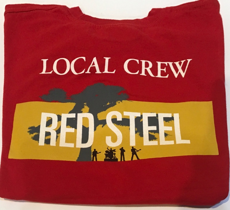 Photo 2 of U2 THE JOSHUA TREE TOUR 2017 LIMITED LOCAL CREW RED STEEL T-SHIRT SIZE XL