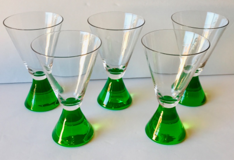 Photo 1 of VINTAGE FLUTES MURANO GLASS BY CARLO MORETTI SET OF 5
