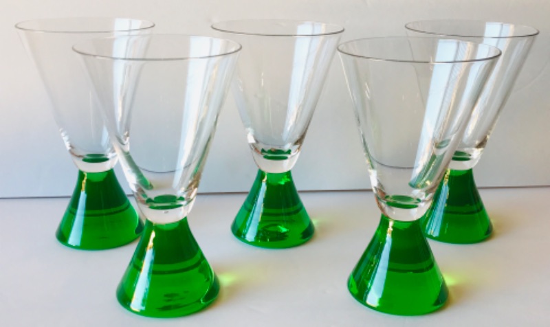 Photo 2 of VINTAGE FLUTES MURANO GLASS BY CARLO MORETTI SET OF 5